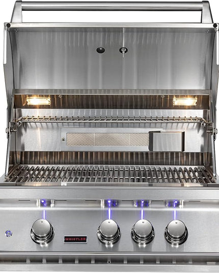 Whistler 28-inch Built-in 3-Burner Natural Gas Grill with Rear Infrared Burner & Grill Lights