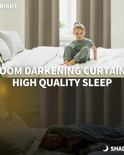 BGment Room Darkening Curtains 72 Inches Long - Grommet Thermal Insulated Drapes Window Treatment Curtains for Bedroom, 2 Panels, 42 x 72 Inch, Cocoa