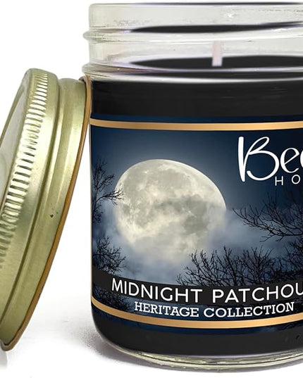 8oz Patchouli Scented Candles for Home, 45 Hrs Soy Wax Candle for Stress Relief, House Aromatherapy Candle Fall Gifts for Men and Women