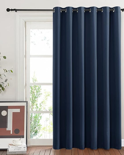 NICETOWN Bedroom Window Blackout Curtain Panel - Thermal Insulated Blackout Drape/Drapery for Loft, Guestroom (Navy, 1 Panel, 80 x 84 inch)
