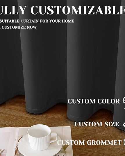 ChrisDowa Custom Blackout Curtain for Bedroom and Living Room. Thermal Insulated Room Darkening Curtain 1 Panel (Custom Size and Color)