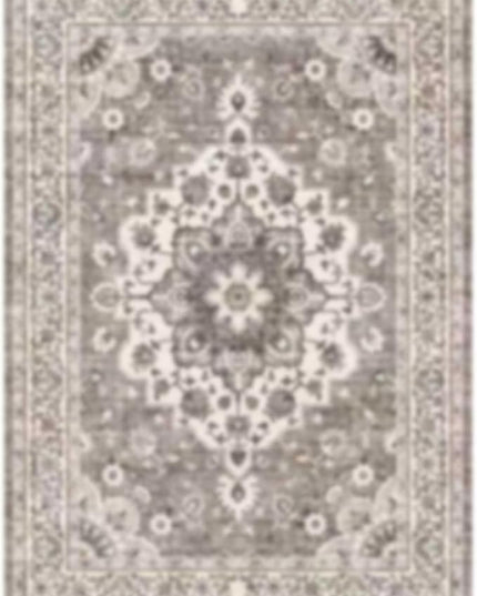 Beige Washable Entry Rug - 3x3 Area Rugs for Kitchen Bedroom Bedside Bathroom Entryway Non Slip with Rubber Backing Low Pile Ultra Soft Stain Resistant Small Carpet (Beige, 3x3)