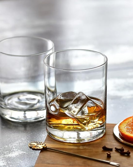 Krosno Whisky Sour Tumbler Glasses Old Fashioned Bourbon Cognac Brandy | Set of 6 | 10.1 oz | Blended Collection | Perfect for cocktails, drinks, water, juice, scotch, irish liquor, whisky