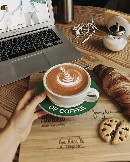 zcyhtqp, Happiness is a Cup of Coffee, Funny Absorbent Round Ceramic Stone Coasters Set of 4 with Cork Base, Funny Coffee Coasters, Gifts for Home, Kitchen, Office Table Décor