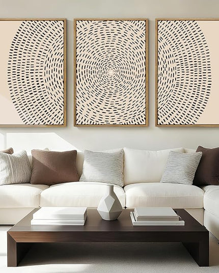 ANHUIB Jesus Wall Art 16x24 Inch Jesus Feeds The 5000 Canvas Wall Art Set of 3 Framed Christian Wall Decor Modern Abstract Art Print for Living Room Bedroom Office