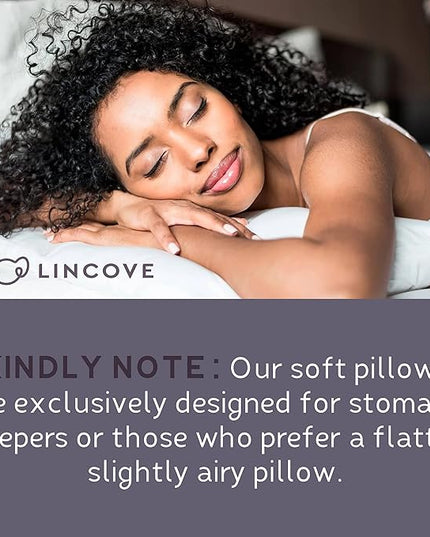 Lincove Signature 100% Natural Canadian White Down Luxury Sleeping Pillow - 800 Fill Power, 500 Thread Count Cotton Shell, Made in Canada, King - Soft, 2 Pack