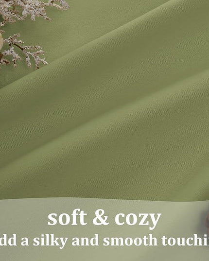 JIUZHEN Room Divider Curtains for Bedroom/Living Room, Thermal Insulated Blackout Door Curtain, Grommet Top Sliding Door Curtains (Olive Green, W100 by L84, 1 Panel)