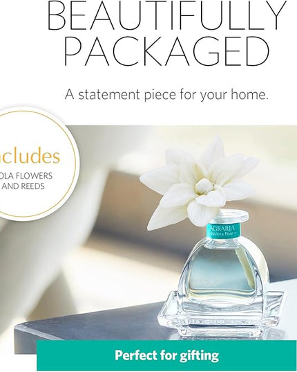 AGRARIA PetiteEssence Botanical Home Fragrance Gift Set, Hand Crafted Sola Flower Scented Oil Reed Diffuser for All Occasions