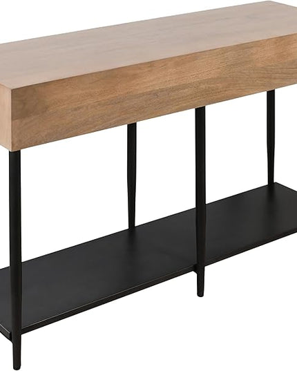 Mark&Day Console Table, Markela Brown Entryway Hallway Side Tables, Narrow Sofa Table for Living Room, Long Accent Entry Display Table for Foyer Corridor Office