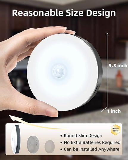 EZVALO Under Cabinet Lighting with Charging Station,1000mAh Rechargeable Puck Lights with Remote, 3 Color Temps & 12 RGB Closet Lights, Dimmable Motion Sensor Lights for Shelf, Kitchen (3 Packs)