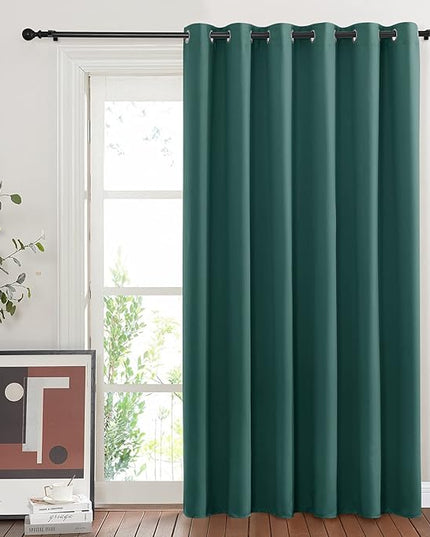 NICETOWN Bedroom Window Blackout Curtain Panel - Home Decoration Thermal Insulated Blackout Drape/Drapery for Loft, Guestroom (Hunter Green, 1 Panel, 80 x 84 inch)