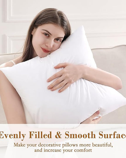 puredown® 16x16 Throw Pillow Inserts, 2 Pack Fluffy Soft Pillow Inserts Form Sham Stuffer, Square Decorative Throw Pillows for Couch, Sofa, Bed and Home Decor
