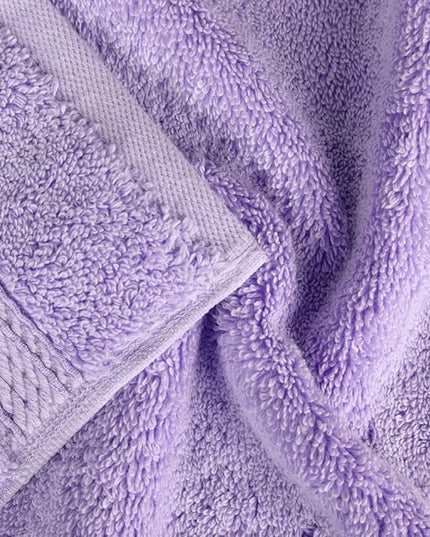Superior Egyptian Cotton Pile 3 Piece Towel Set, Includes 1 Bath, 1 Hand, 1 Face Towel/Washcloth, Ultra Soft Luxury Towels, Thick Plush Essentials, Guest Bath, Spa, Hotel Bathroom, Purple