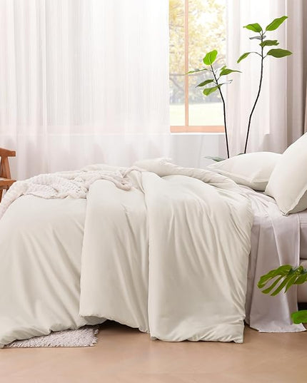Litanika Comforter King Size Beige, 3 Pieces Lightweight Bedding Comforter Set, Down Alternative Comforter All Season Fluffy Bed Set Gift Choice