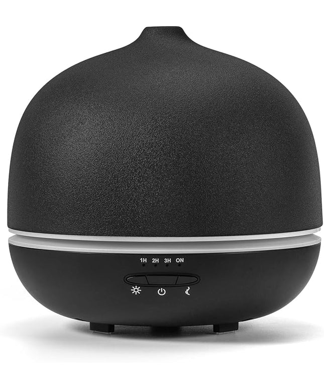 Wanlola 500ml Essential Oil Diffuser,Black Large Ceramic Diffusers,Ultrasonic Cool Mist Humidifier with 4 Timer & 10 Colors Light for Home,Gift