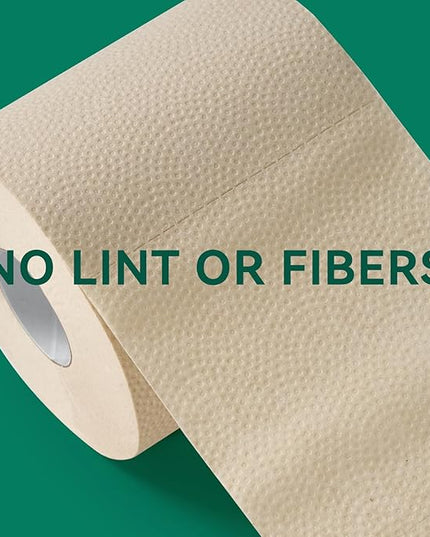 ECOLipak Bamboo Toilet Paper 3 Ply, Septic Safe Toilet Tissue, 12 Double Rolls, 320 Sheets Per Roll, Tree Free, Non Toxic, Soft and Absorbent, Eco Friendly Dye-Free Paper, Brown