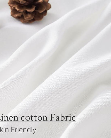 Pinch Pleated Sheer Curtains 120 Inches Long,Light Filtering Semi Sheer White Linen Curtains with Hooks Neutral Boho Farmhouse Window Drapes for Living Room Bedroom 2 Panels Set,40x120 Ivory White
