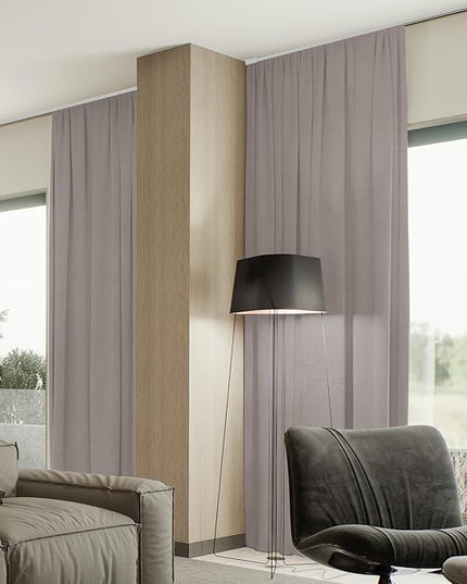 SmartWings Automatic Curtain Opener with Drapery, Motorized Vertical Blinds with Remote, Electric Closet Doors Sliding Panels Compatible with Alexa Google Homekit, 93% Blackout Pink