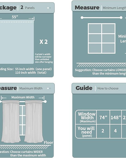 BGment Full Blackout Curtains for Living Room 72 Inch Length, Room Darkening Thermal Insulated Noise Reducing Bedroom Window Curtains with Rod Pocket, 2 Panels, Each 55 Inch Wide, Greyish White