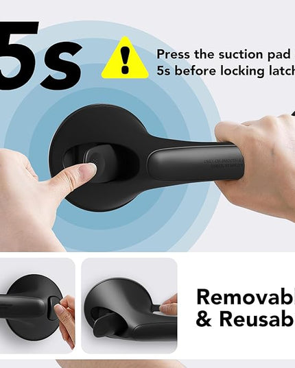 2 Pack 12 Inch Grab Bars for Bathtubs and Showers for Seniors, Heavy Duty Shower Handle for Elderly, Suction Cup Removable Handrails Handicap Bath Grip Bathroom Safety Grips （Black）