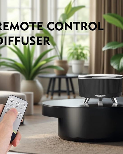 500ML Essential Oil Diffuser: Ultrasonic Aroma Diffuser with Remote Control for Spa Hotel Yoga Room - Humidifier for Bedroom with 7-Color Night Lights & Auto Shut-Off for Nursery/Women Home Relaxation