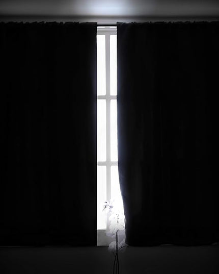 BGment Halloween Black Blackout Curtains 63 inch Length for Bedroom - Rod Pocket and Back Tab Thermal Insulated Room Darkening Curtains for Living Room, 2 Window Curtains, 42 x 63 Inch