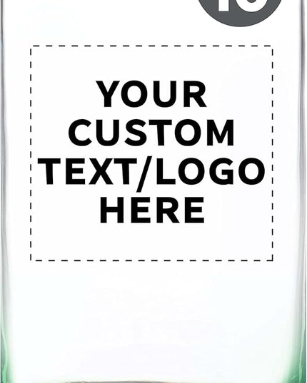 Custom Beer Can Glasses Set of 10, 16 oz. Pint Sized, Promotional Text, Logo, Soda Can Shape, Glassware, Green
