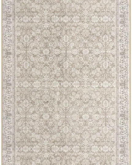 2x7 Washable Runner Rug for Hallways, Cream Beige White Grey Soft Classic Kitchen Rugs with Non-Slip, Non-Shedding Distressed Floral Rug for Hallway Entryway Bedroom Bathroom Laundry Indoor
