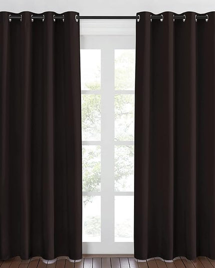 NICETOWN Blackout Room Darkening Curtain Panel - (Toffee Brown Color) Window Treatment Panel for Home Theater, Noise Reducing Drape/Drapery, 52 inches Wide by 84 inches Long, 1 Piece