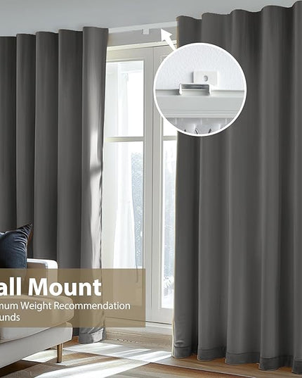 Curtain Tracks Ceiling Wall Mounted Heavy-Duty Curtains Rails Room Divider Track for Living Bedroom Shower White 3ft To 6ft