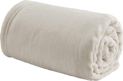 Bedsure GentleSoft Bedding Fleece Blanket for Girls and Boys - Soft Cozy Cute Small Throw Blankets for Travel, 43x55 Inches, Linen