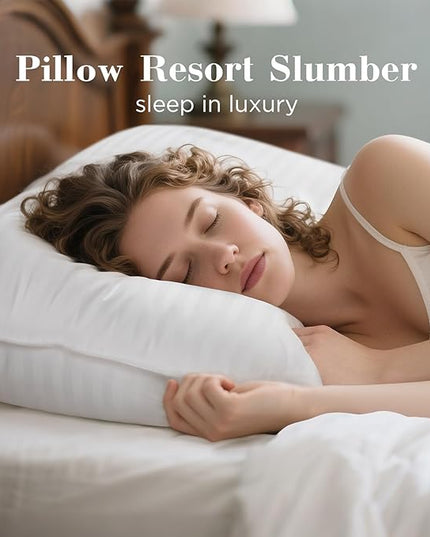 viewstar Bed Pillows Queen Size Set of 2, Hotel Collection, Down Alternative Pillow for Back, Stomach or Side Sleepers, Soft