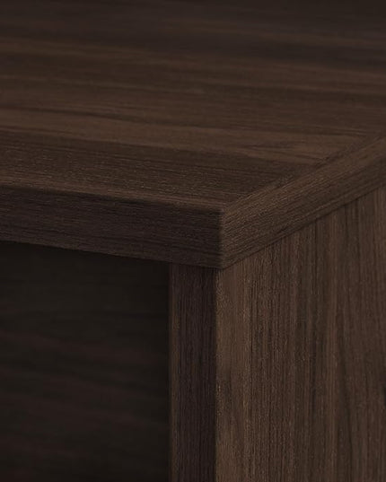 Bush Business Furniture Studio C 72W Computer Desk with Wire Management and Modesty Panel in Black Walnut, Professional Table for Home Office and Corporate Office