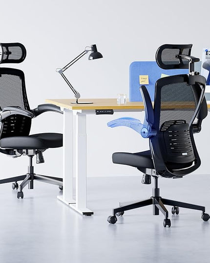 FLEXISPOT OC3 Pro Ergonomic Office Chair High Back Computer Chair with Flexible Flip-up Armrest/8-Level Lumbar Support, High Elastic Foam Seat Cushion, Chairs for Home Office Working Studying, Black