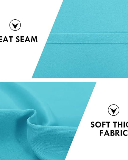 DWCN Turquoise Blackout Curtains for Bedroom –Rod Pocket Thermal Insulated Room Darkening Drapes for Living Room, W 42 x L 54 Inch, 2 Panels