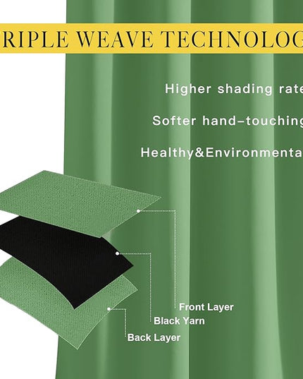 NICETOWN Blackout Curtains 84 Inch Length, Thermal Insulated Curtains for Bedroom Grommet Energy Saving Room Darkening Drapes for Living Room Window, 1 Panel, Froest Green, 66" W x 102" L