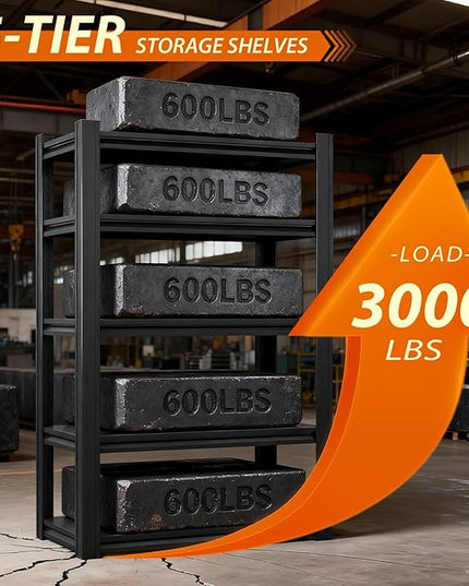 Heavy Duty Storage Shelves Unit, Adjustable Metal Garage Shelving,3500LBS Garage Storage Industrial Shelves,Storage Racks,Steel Shelf Suitable for Shop,Warehouse,Basement