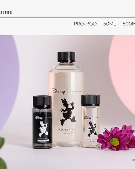 Aroma360 | Disney | Sassy Petals Fragrance Oil Blend | Daisy Duck | Luxury Aromatherapy Scent Diffuser Oil | Bergamot, Rose and Amber 16.9 fl oz, 500 mL