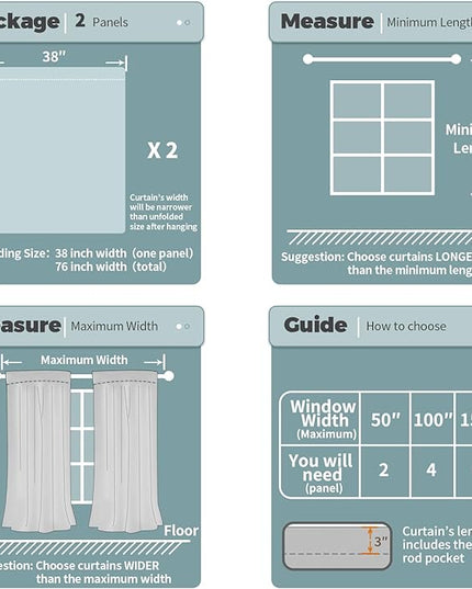 BGment Blackout Curtains for Living Room 84 Inch Length, 2 Panels Set Full Room Darkening Window Curtains, Thermal Insulated Noise Reduce Curtains with Rod Pocket, 38 Inch Wide, Black