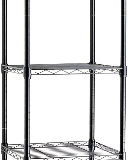 Amazon Basics 5-Shelf Tower Adjustable Storage Shelving Unit, Black, 16 D x 16 W x 54 H in