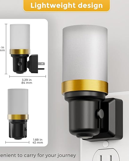 L LOHAS LED Night Light, Night Lights Plug into Wall, Dimmable Nightlight with Auto Light Sensor, 3000K Warm White 0-100LM, Plug in Night Light for Hallway Bedroom Bathroom