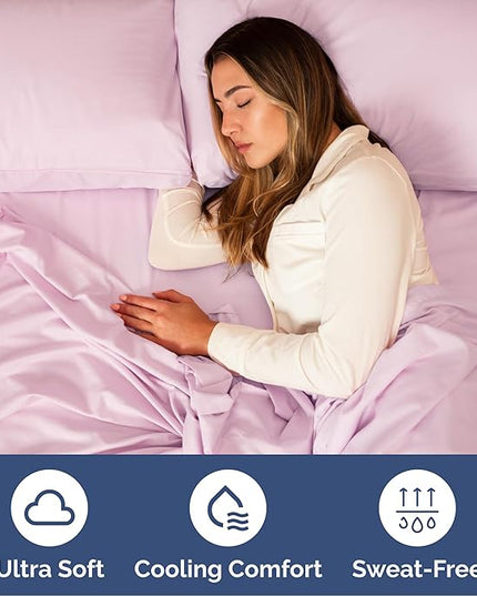 Cal King Size 4 Piece Sheet Set - Comfy Breathable & Cooling Bed Sheets Set - Hotel Luxury Bedding for Women, Men, Kids, Teens, Boys & Girls - Deep Pockets, Soft, Wrinkle Free - Oeko-Tex - Light Pink