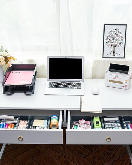 BYCY Office Drawer Organizers Bins Junk Drawer Organizers Tray Storage Dividers for Office Desk Dress Makeup (13pcs 2Size)
