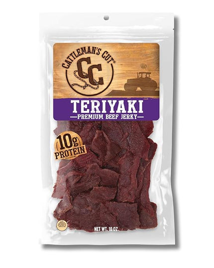 Cattleman's Cut Teriyaki Beef Jerky, 10 Ounce