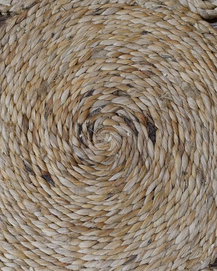 Hand Woven Jute ECO-Friendly Oriental Area Rugs - 5'x5', Round Shape, Beige Color, Oriental Pattern, High Pile, Natural Fiber, Outdoor Indoor Handmade Area Rugs for Living Room, Bed Room (J00005)