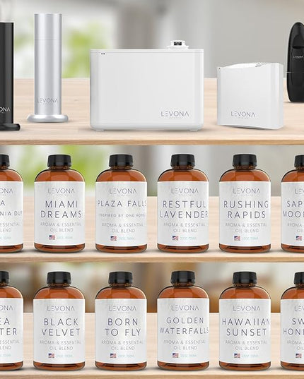 Levona Scent Pure Essential Oils: Blue Tranquility Essential Oils - Home Luxury Scents for Diffusers for Home, Hotel & Office - Scented Fragrance Oil Blends - Essential Oil for Humidifiers - 700 Ml