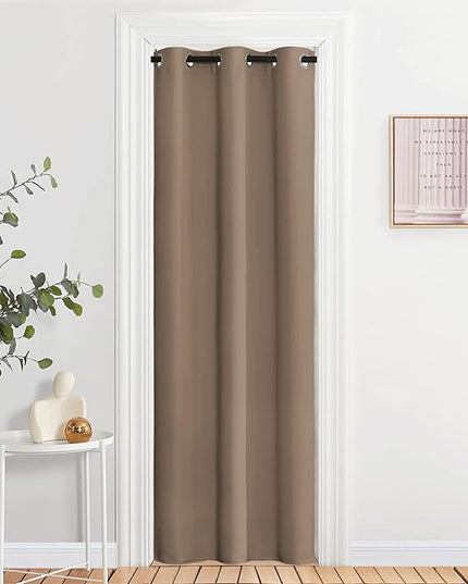 NICETOWN Blackout Window Curtains 84 inch Long - Grommet Top Room Darkening Thermal Insulated Solid Vertical Drapes for Bedroom/Kid Room (2 Panels, 37 x 84 Inch, Cappuccino)