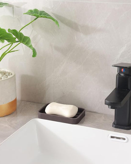 Silicone Kitchen Sink Organizer Tray for Multiple Usage,Easy Clean Sponges Holder for Kitchen Bathroom Counter or Sink,Dish Soap Dispenser,Scrubber,Bottle,Cup Coffee 4.9”x 3.2”