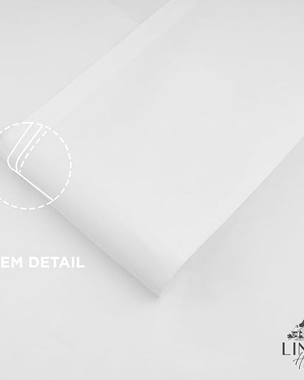 Linen Home 100% Cotton Percale Pillowcases Queen Size, Snow White, 2 Pieces of Pillow Case, Crisp and Cool Strong Bed Linen, 20 inches X 30 inches