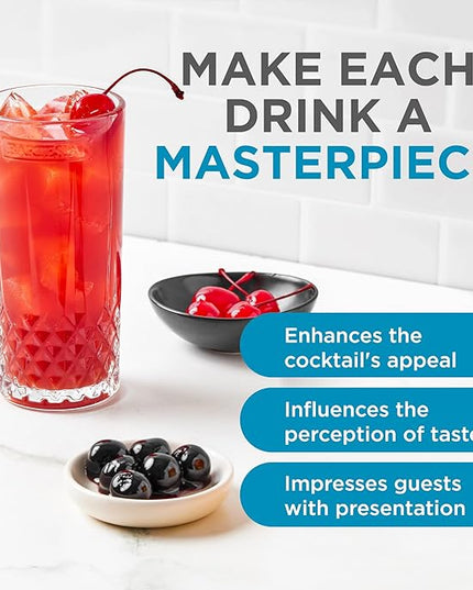 Bartesian Diamond Etched Highball Glasses - 10.5 Oz Tall High Ball Collins Glass Set for Mixed Cocktails & Mocktails - Classy Home Bar Mixing Glassware with Luxurious Gift Packaging - Set of 2